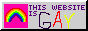 this website is gay with a drawn rainbow in the left corner